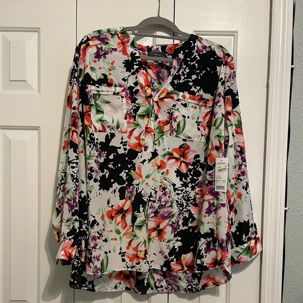 Floral V-Neck